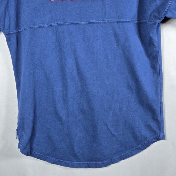 Ole Miss Rebels Spirit Jersey Womens XS Navy Oversized V Neck Cotton Shirt - Picture 7 of 12